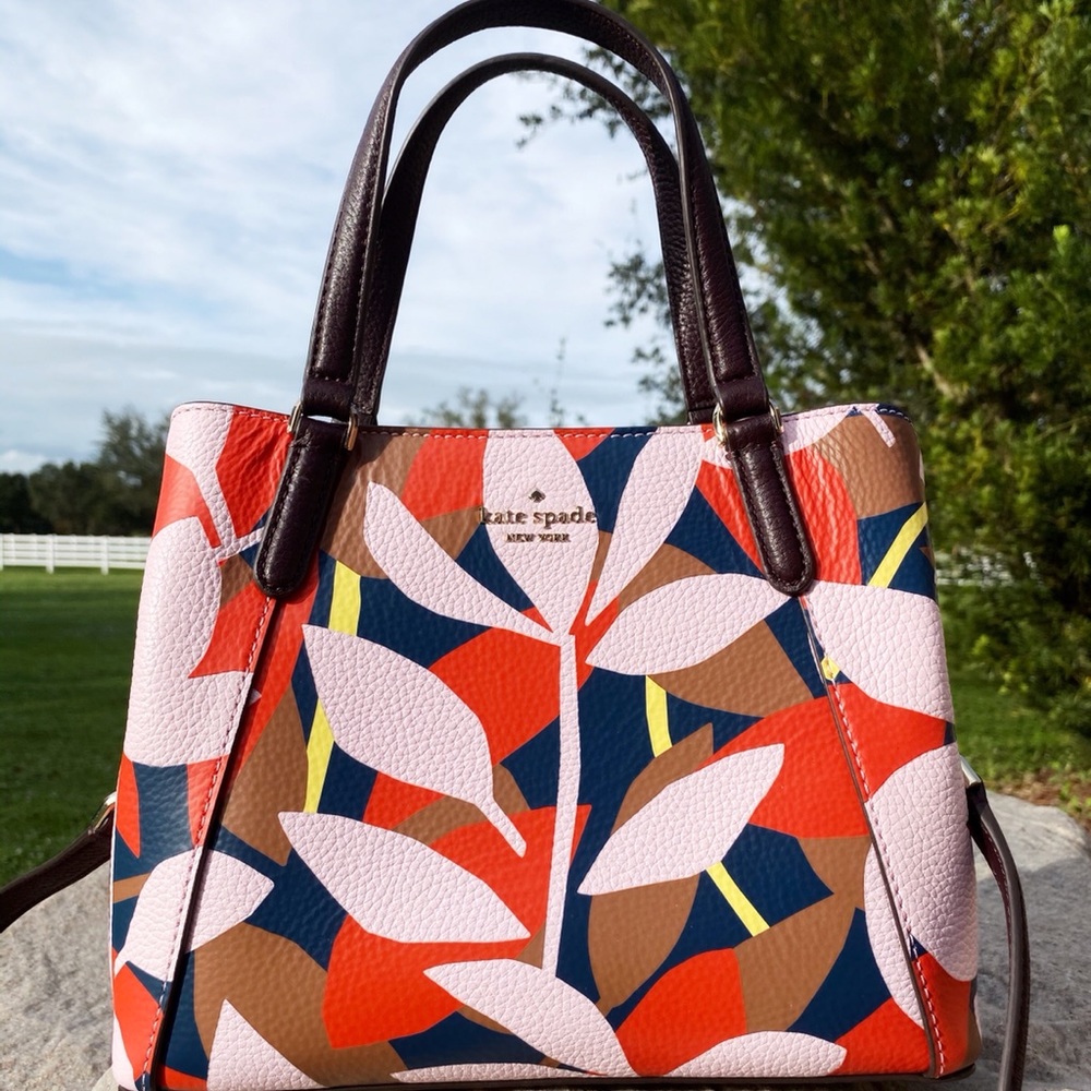 Kate Spade Triple Compartment Satchel Floral - Picture 1 of 7